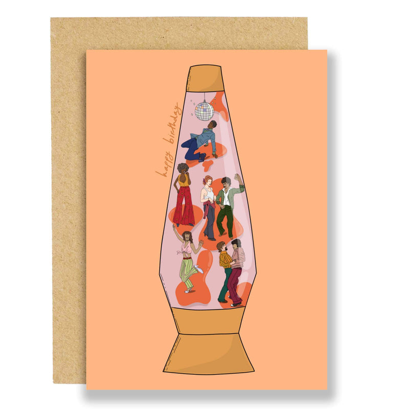 Lava Lamp Disco Birthday Card