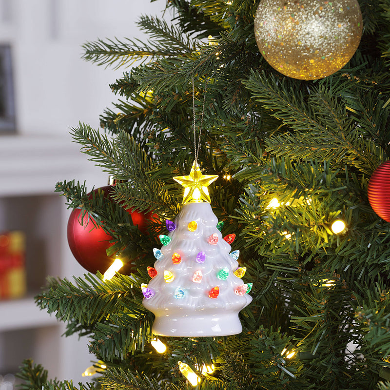 5" Nostalgic Tree Ornament - White