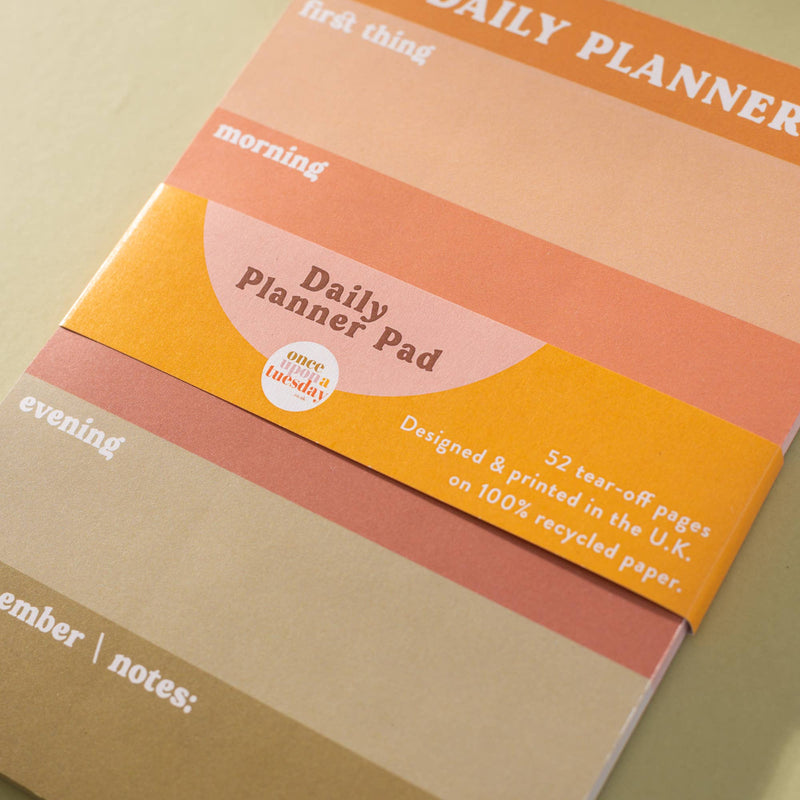 Muted Color Block Daily Planner Pad