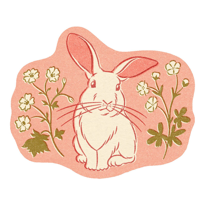 Bunny with Flowers Sticker