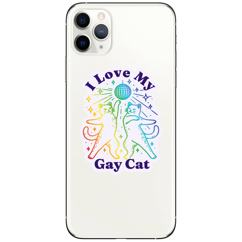 I Love My Gay Cat Sticker