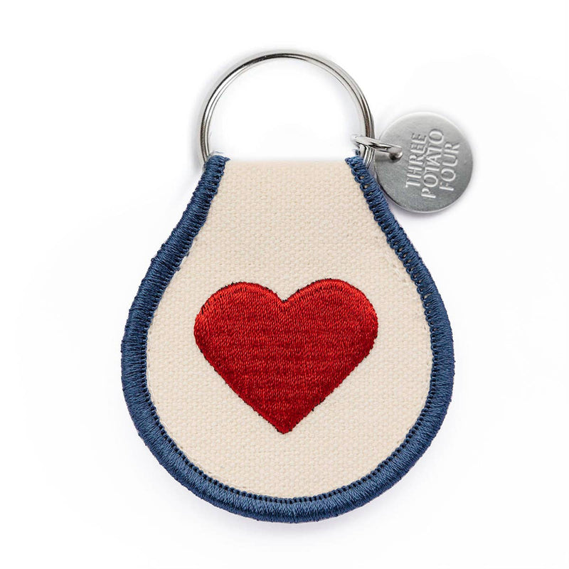 Classic Heart Large Patch Keychain
