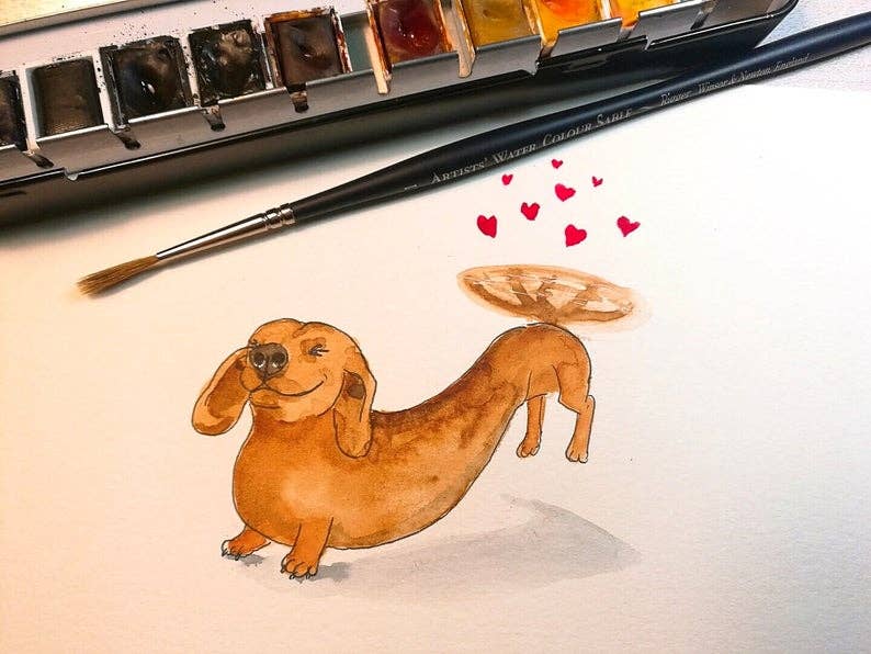 Wiener Tail Love Card