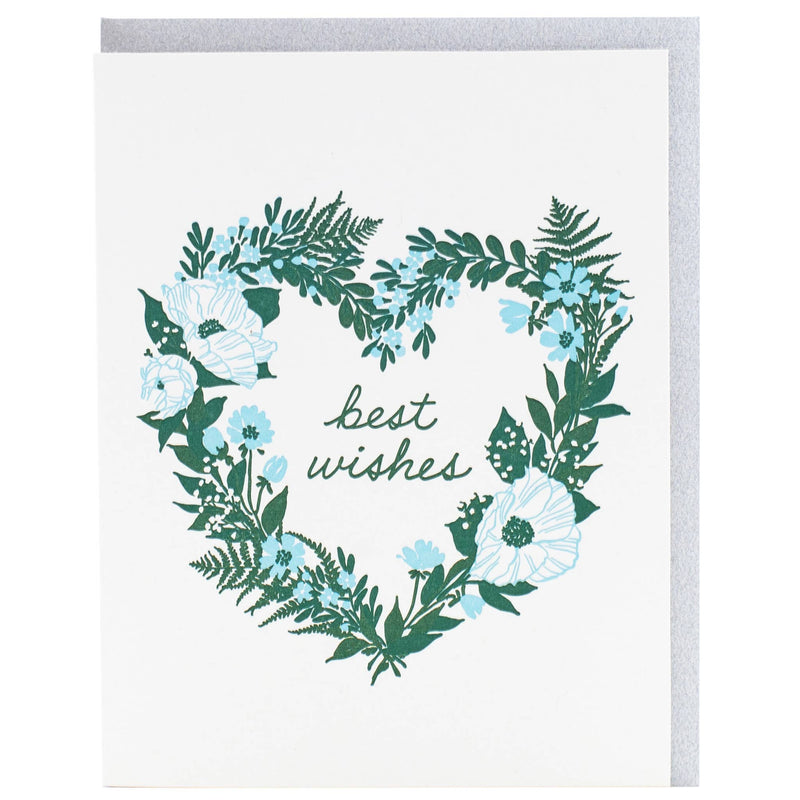 Floral Heart Wreath Card