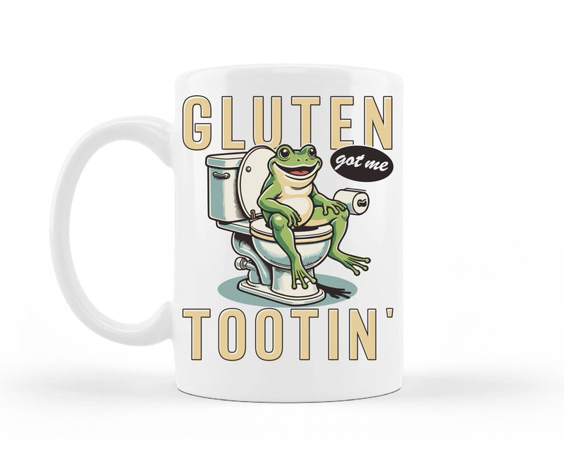 Gluten Got Me Tootin Frog Mug