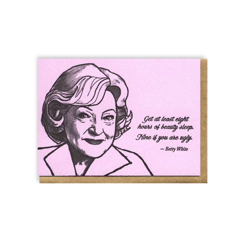 Beauty Sleep Betty White Card