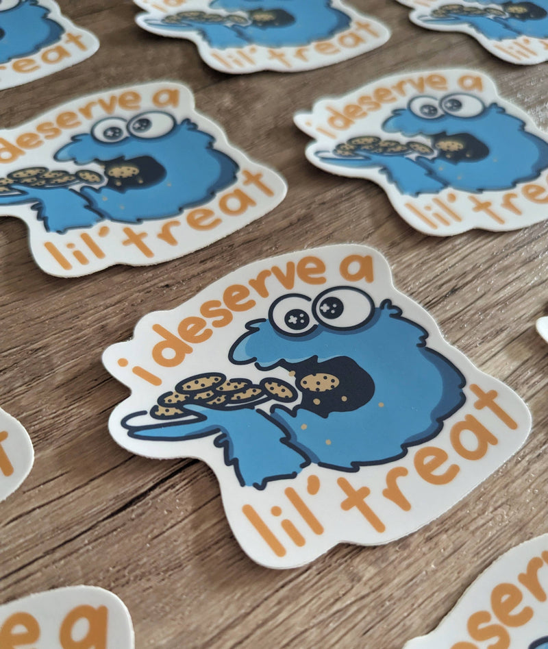 A Little Treat Sticker - Cookie Monster