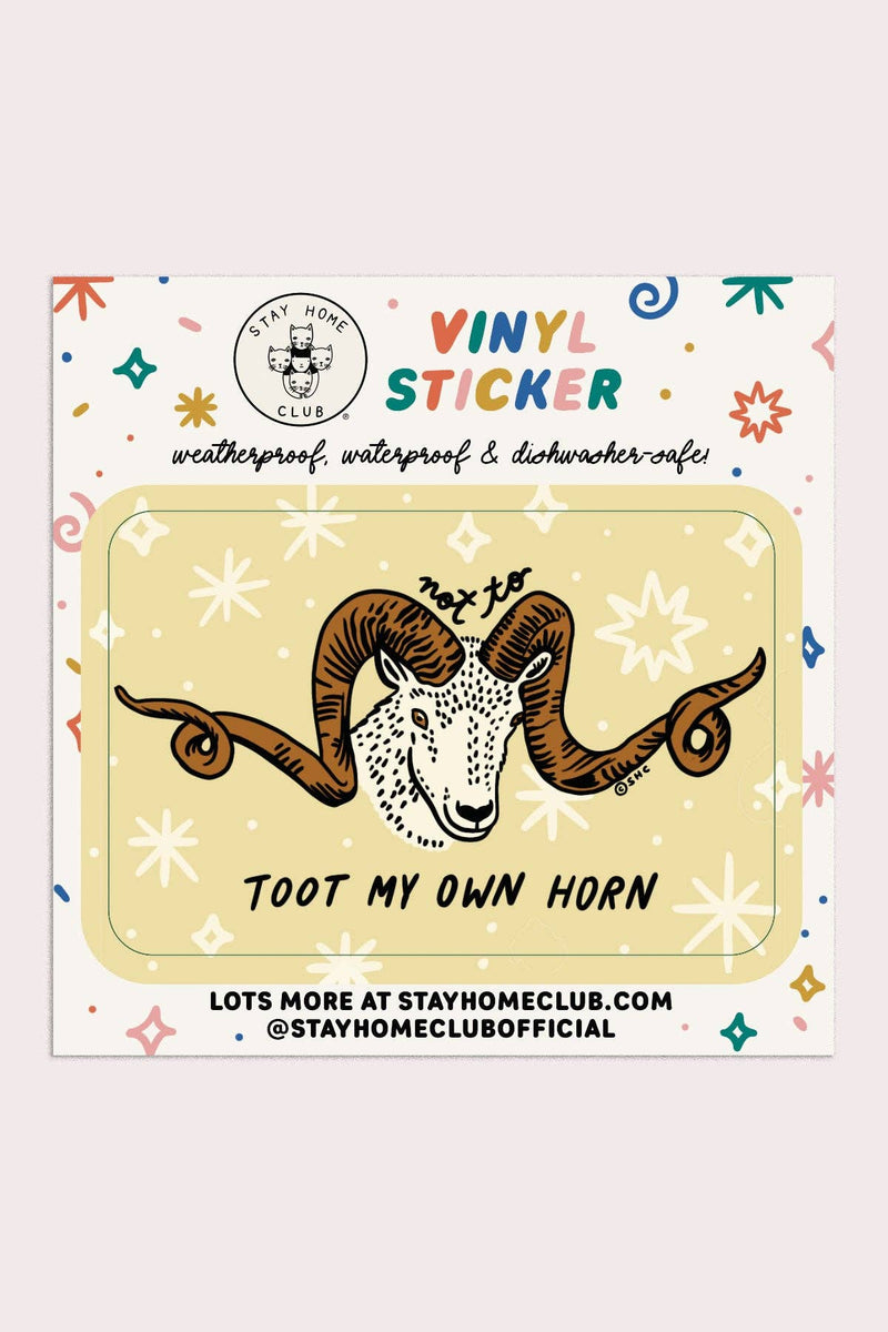 Toot My Own Horn Vinyl Sticker
