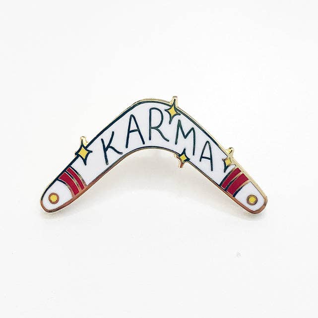 Karma Boomerang Pin