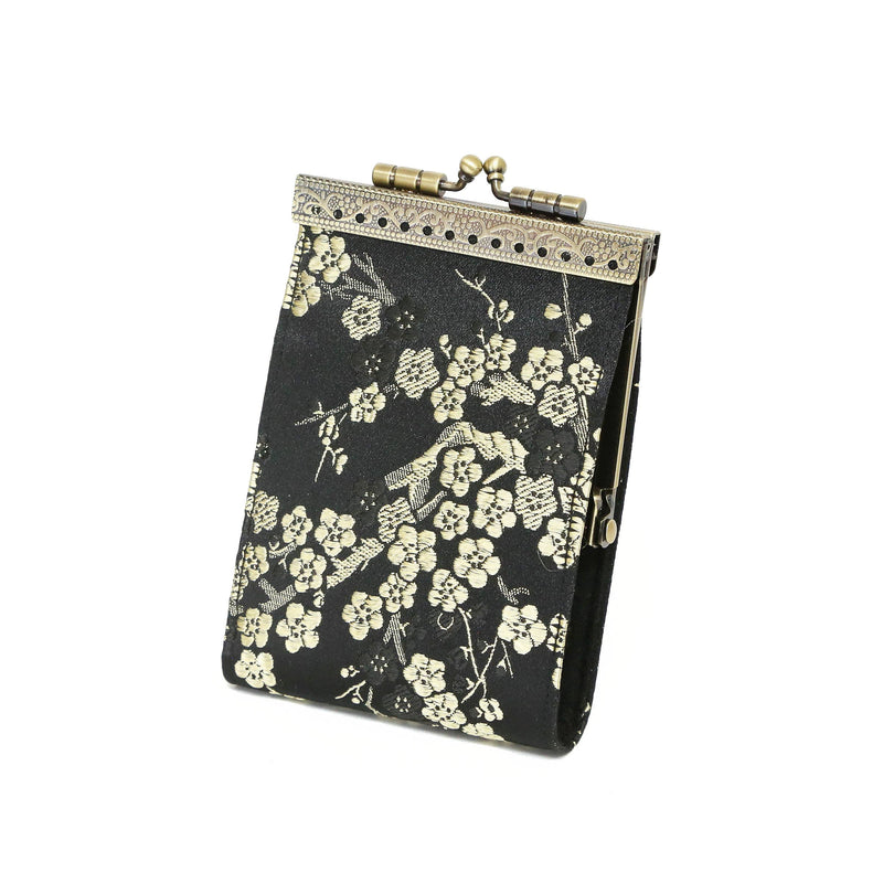 Cherry Blossom Brocade RFID Card Holder