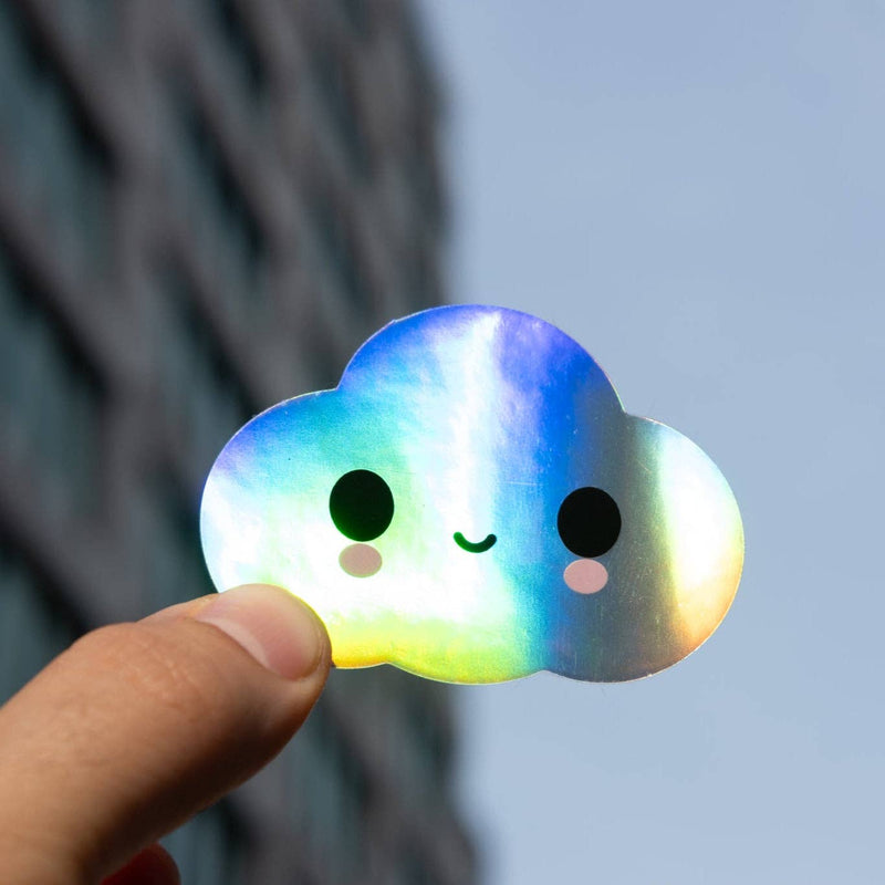 Holographic Little Cloud Sticker