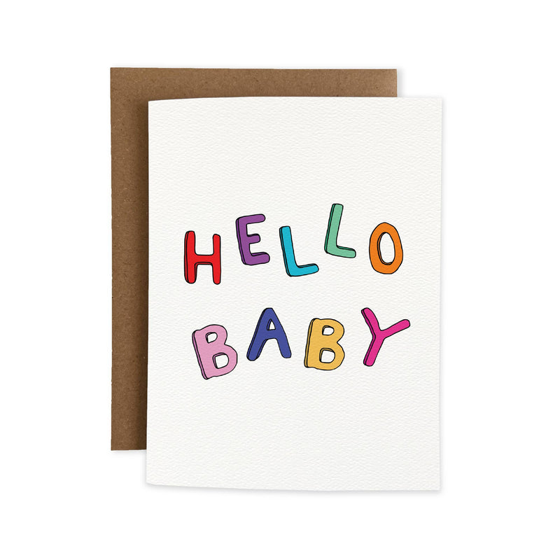 Hello Baby Simple Letters Card
