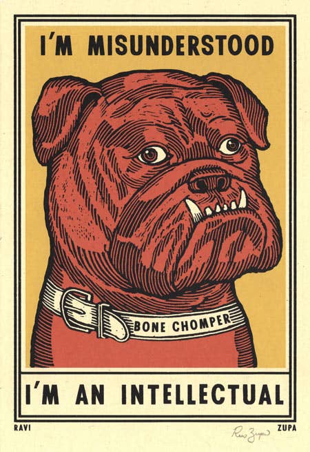 Bone Chomper Dog Print