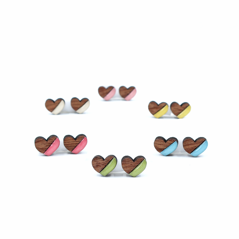 Mini Heart Titanium Studs