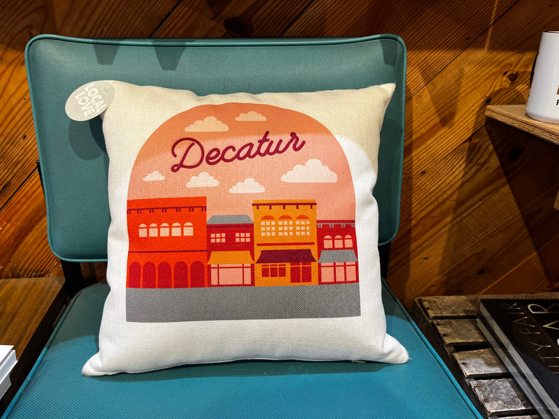 Small Town Decatur Square Pillow
