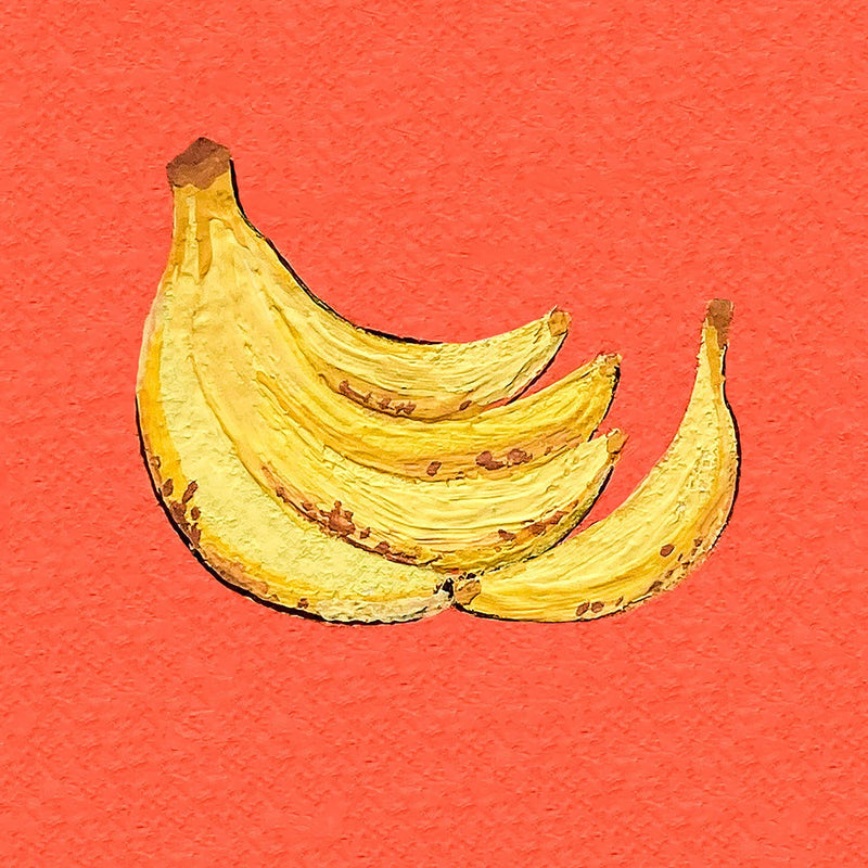 Mini 1" Banana Gouache Art Print