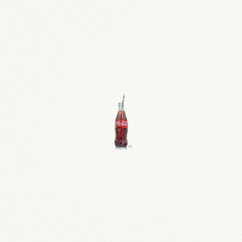 Coke Bottle Miniature Watercolor Art Print