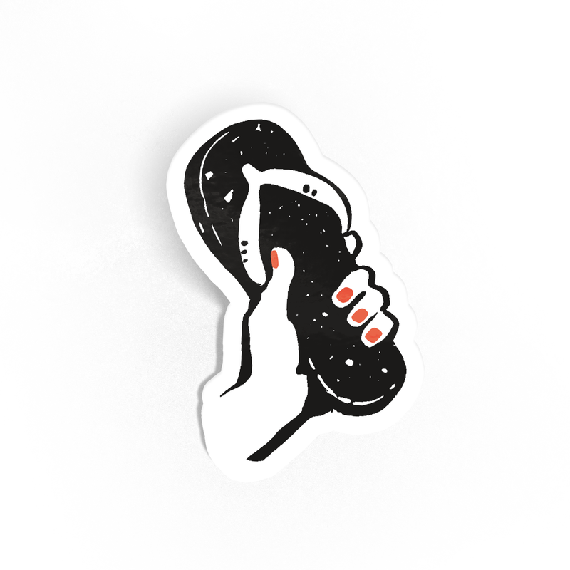 Chancla Matte Sticker