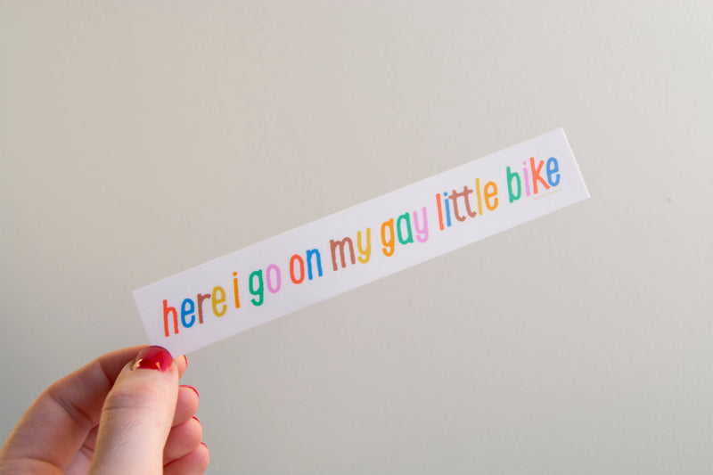 Little Gay Bike Vinyl Sticker