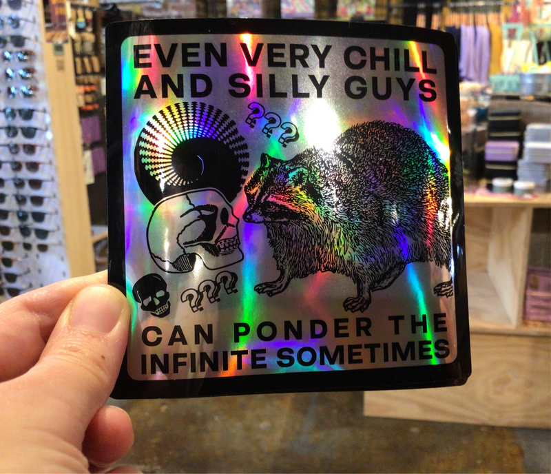 Ponder the Infinite Chrome Sticker