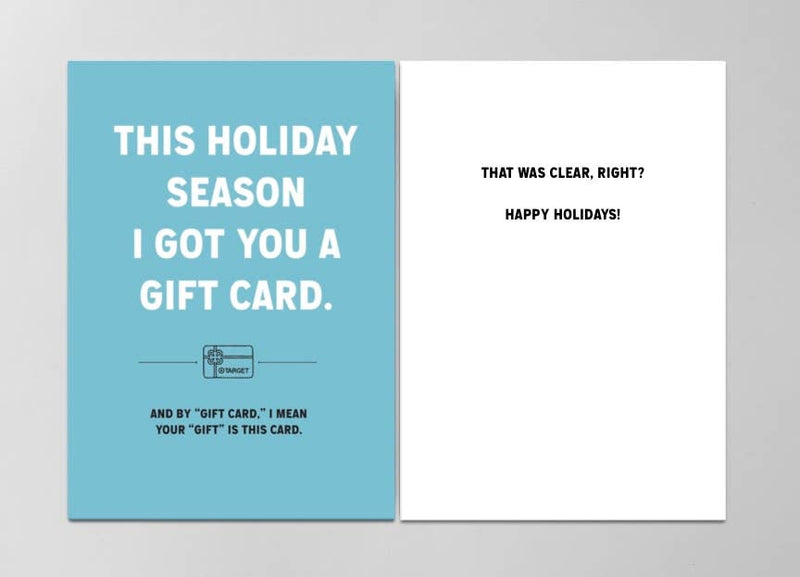 Got You A Gift Card Holiday Card