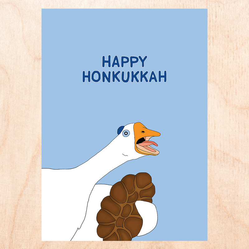 HAPPY HONKUKKAH Goose Hanukkah Card