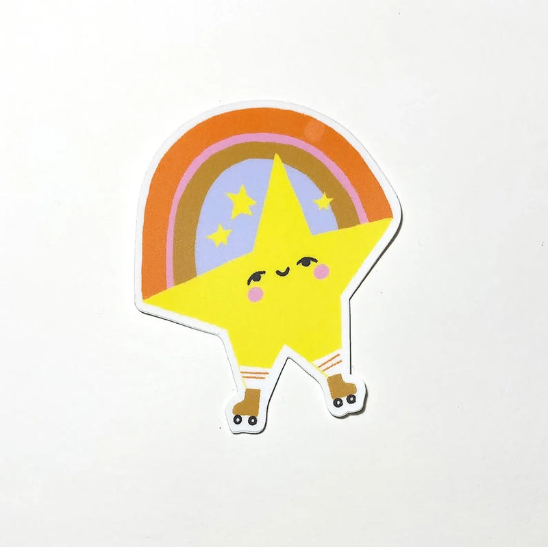 Star on Rollerblades Sticker