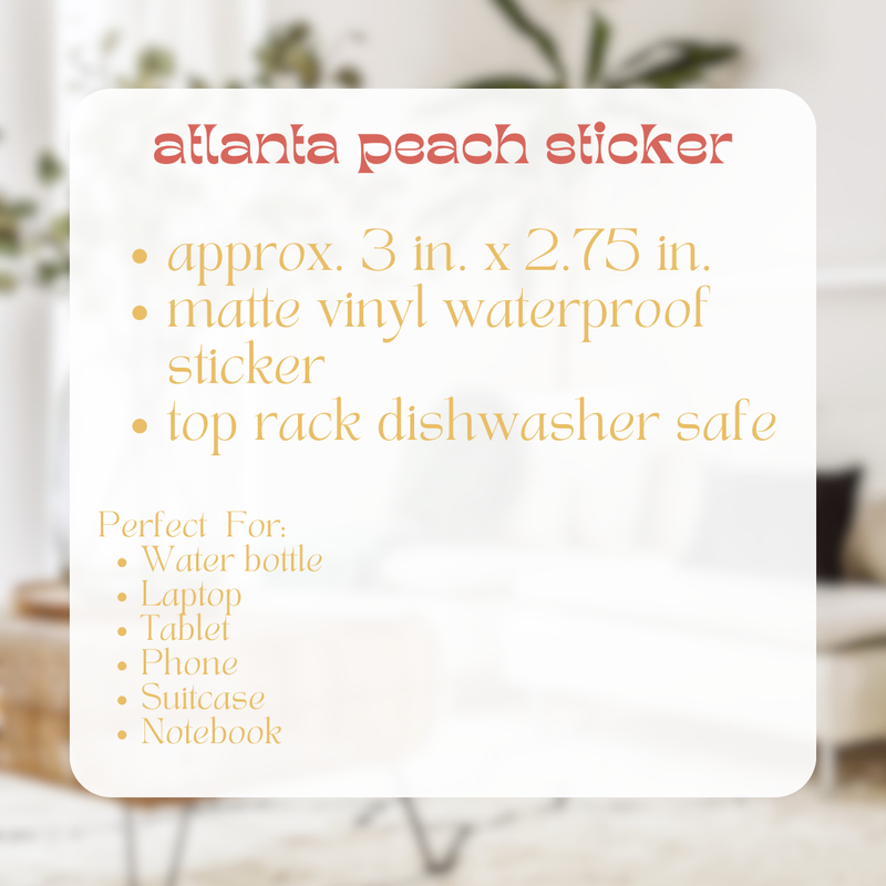 Big ATL Peach Sticker