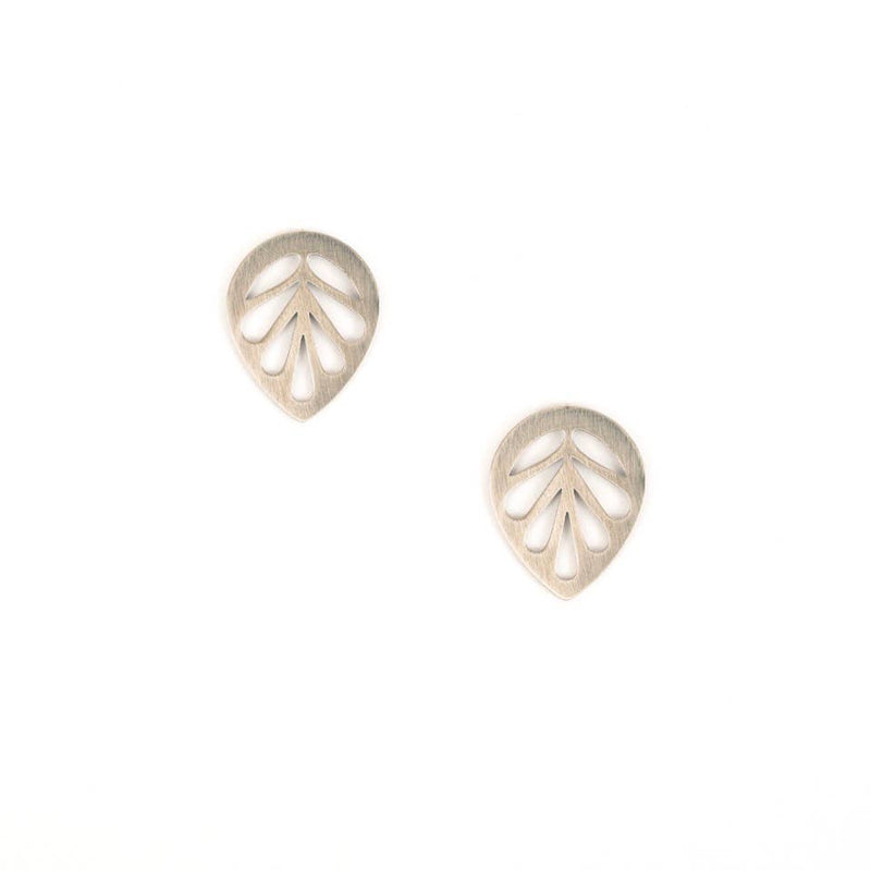 Leaf Outline Post Earrings