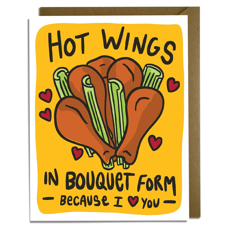 Hot Wings Bouquet Card