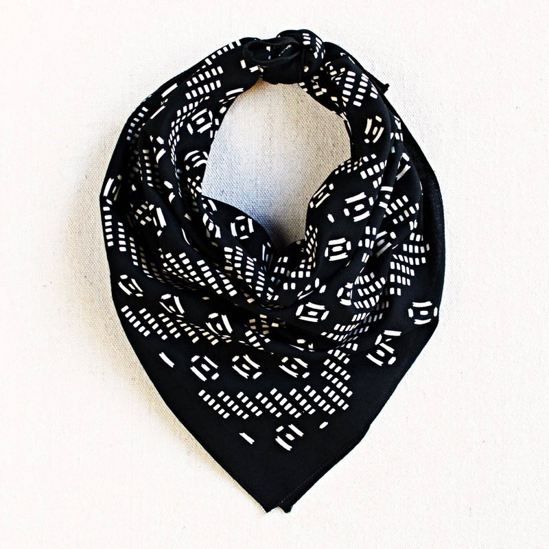 Black Zig Zag Bandana