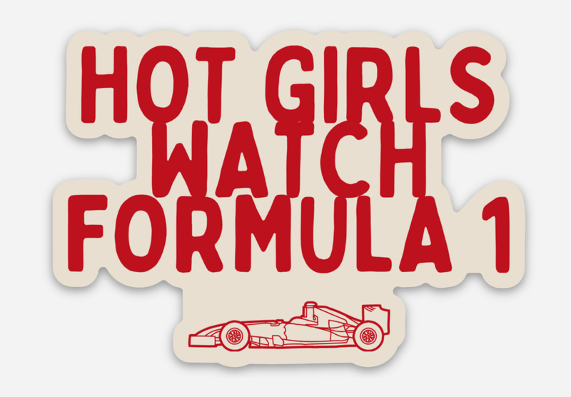 Hot Girls Watch F1 Sticker