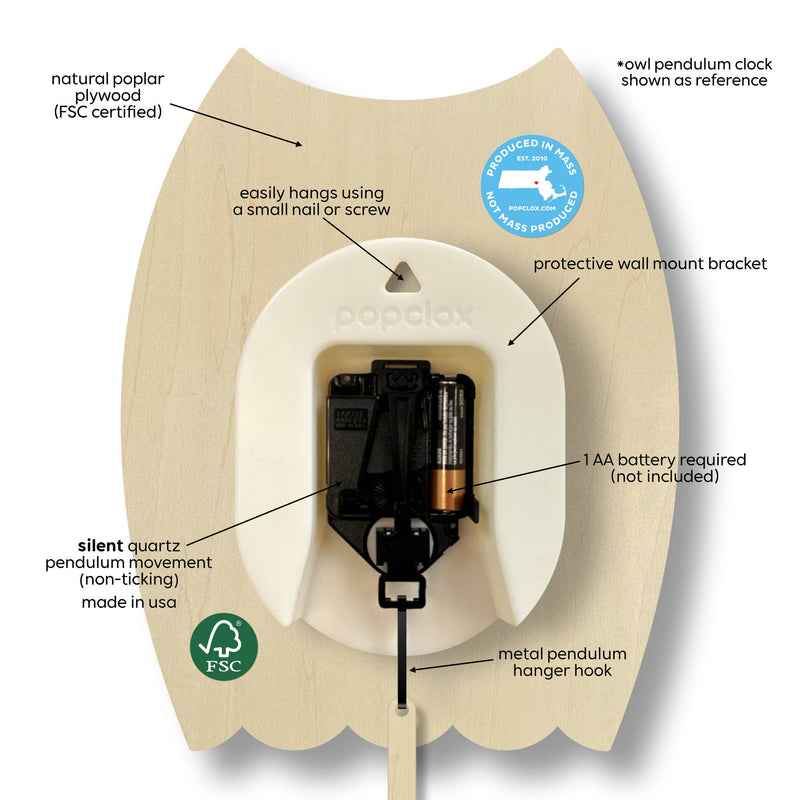 Washing Machine Pendulum Wood Clock