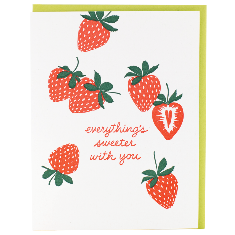 Sweet Strawberries Love Card