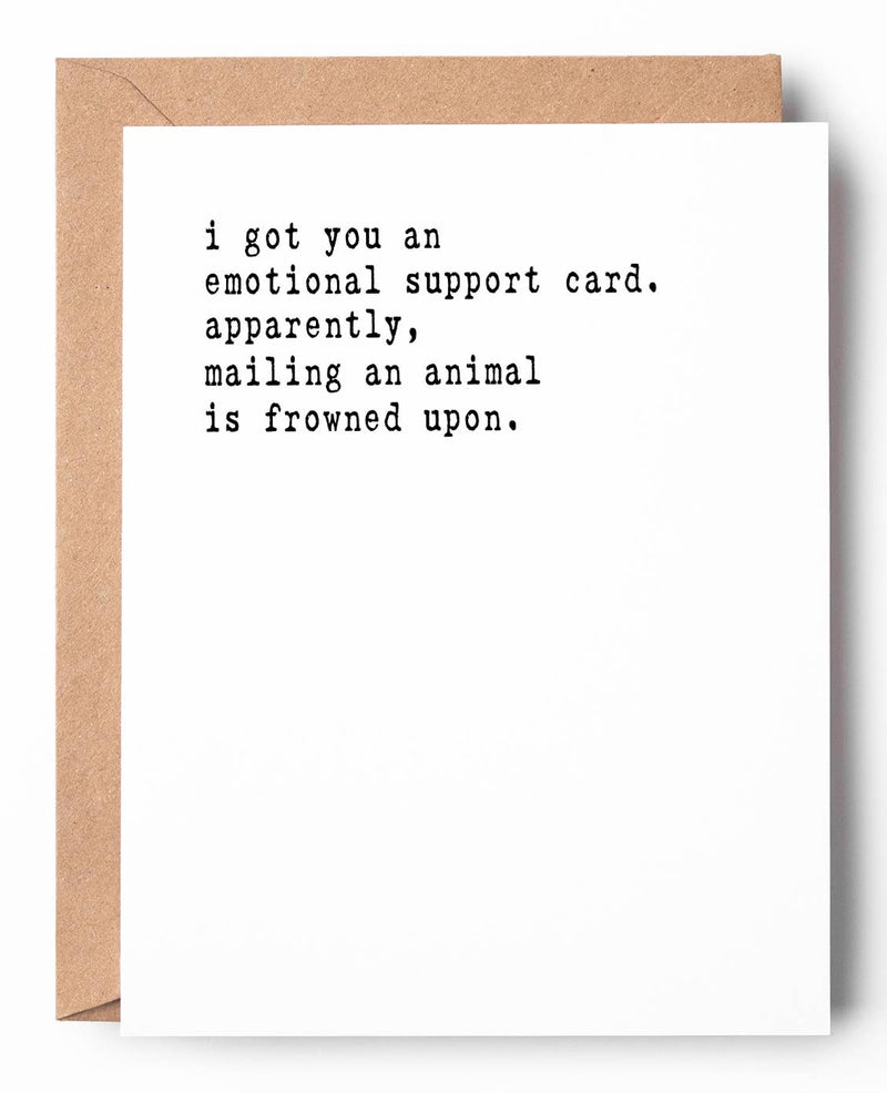 Emotional Support Card Greeting Card