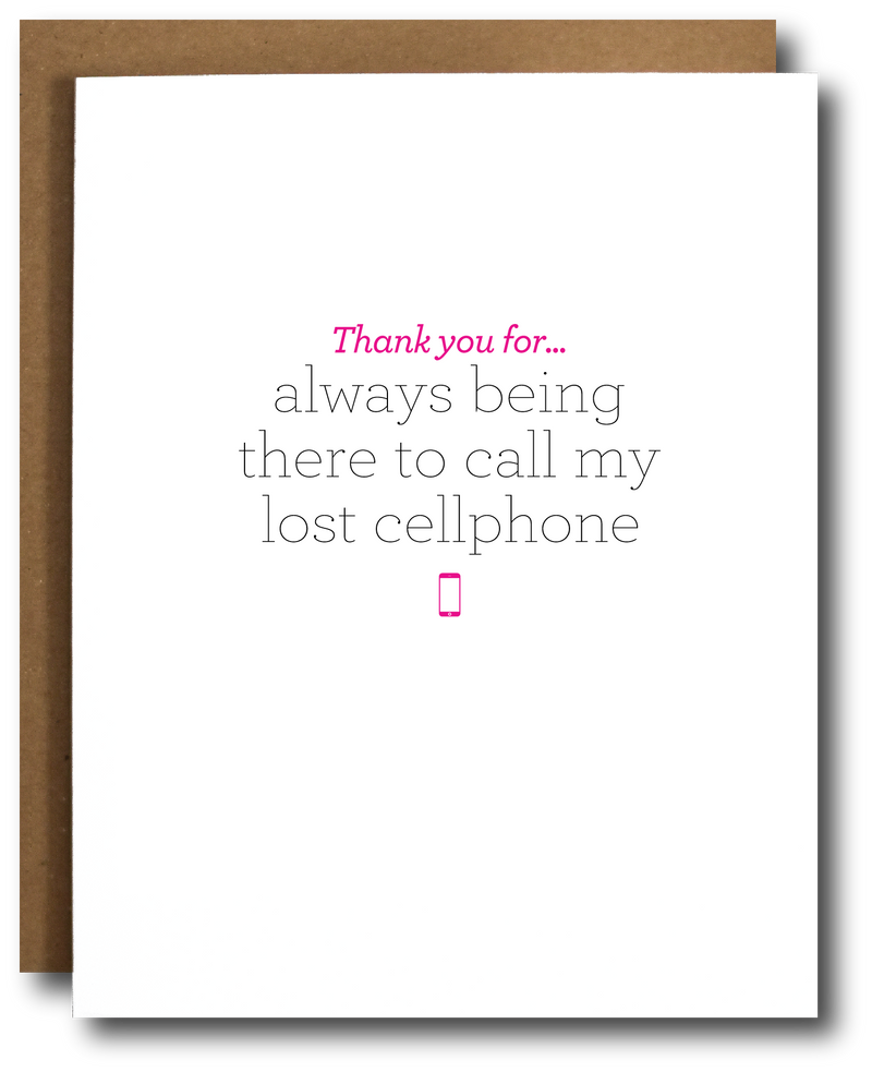 Lost Cellphone Love Card