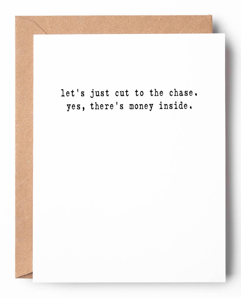 Money Inside Letterpress Card