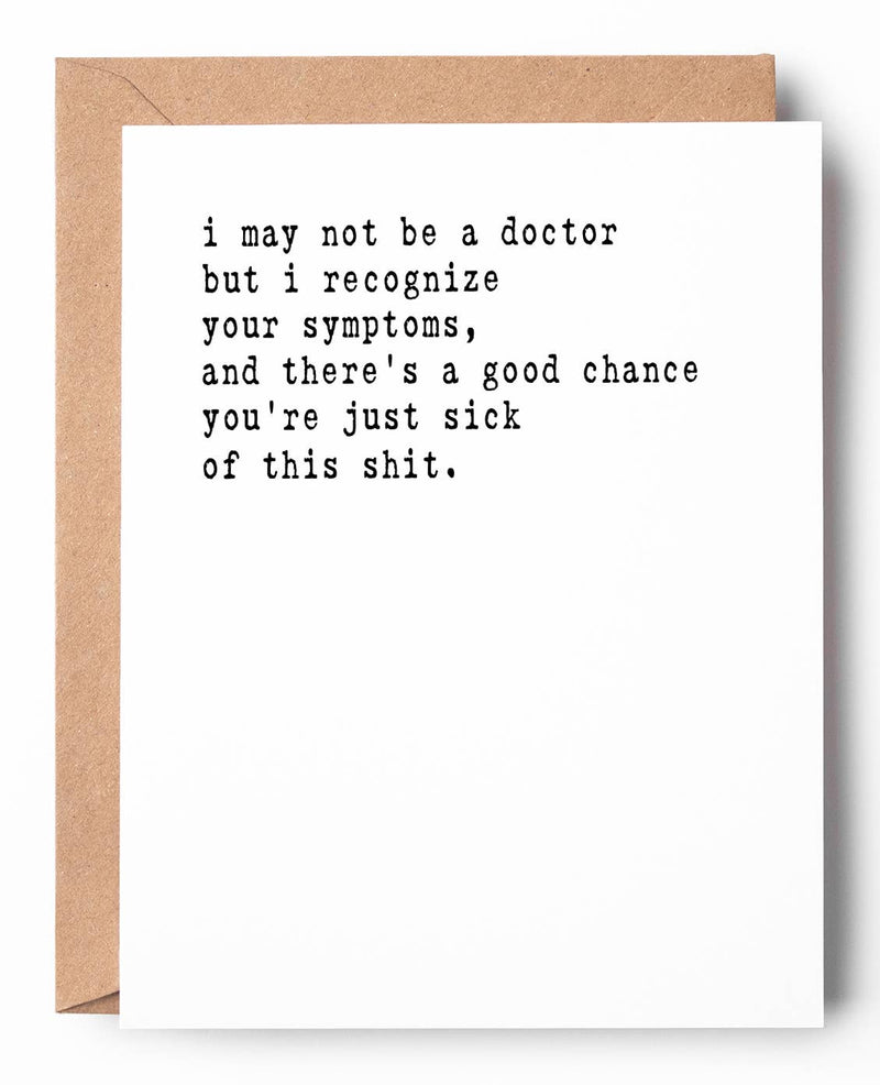 Sick of This Get Well Card