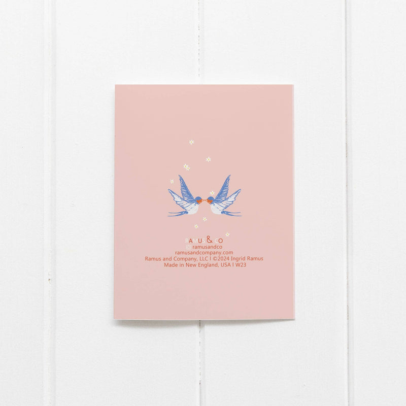 Swallows Wedding Wishes Card