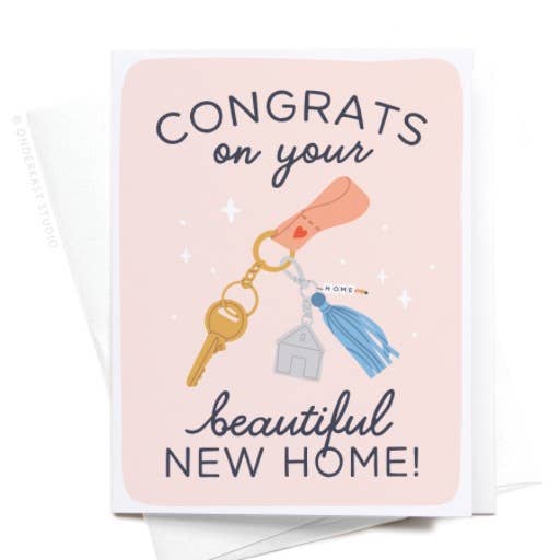 Beautiful New Home Keychain Greeting Card