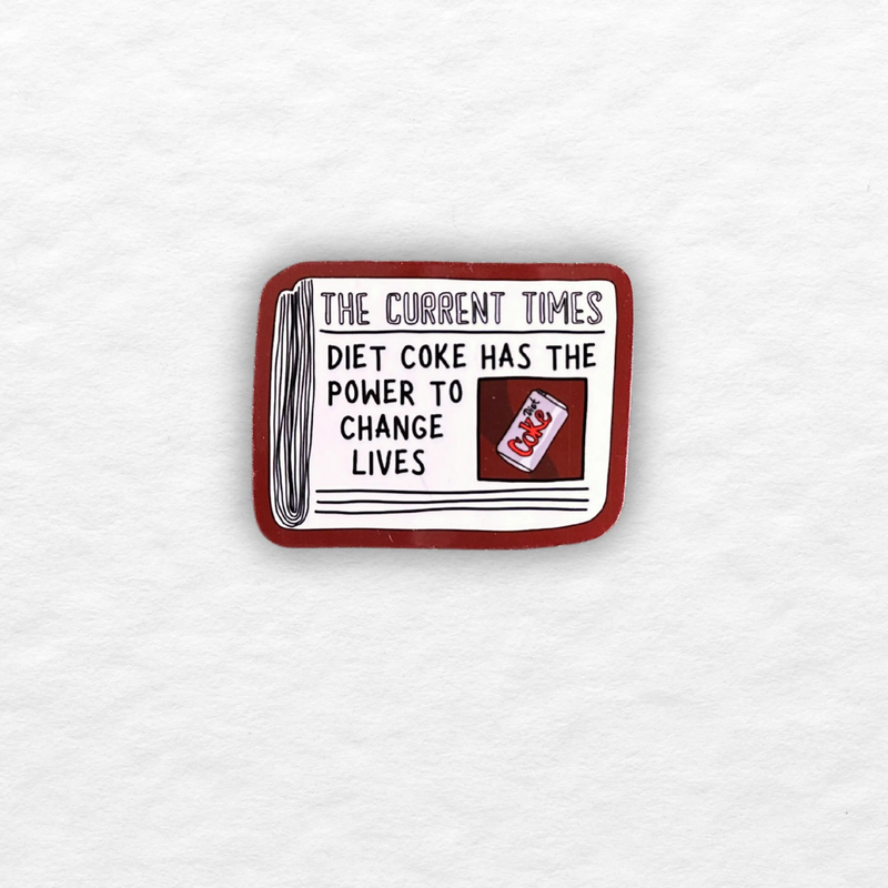 Diet Coke Newspaper Sticker