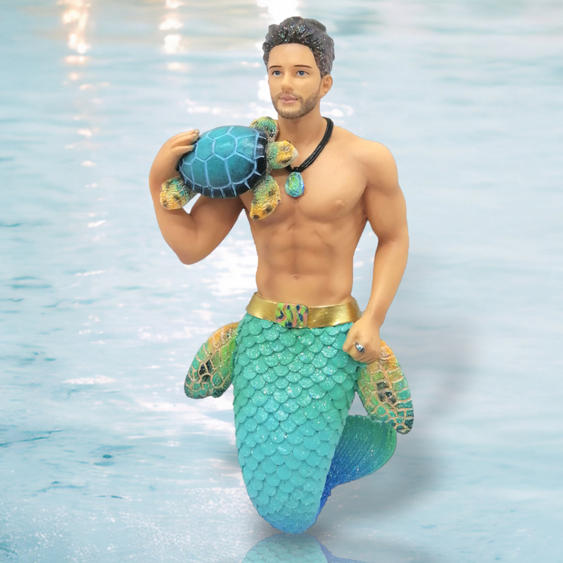 Turtle Time Merman Ornament