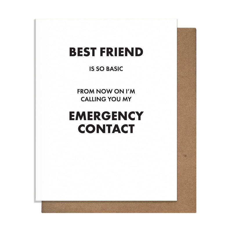Emergency Contact Friend Card