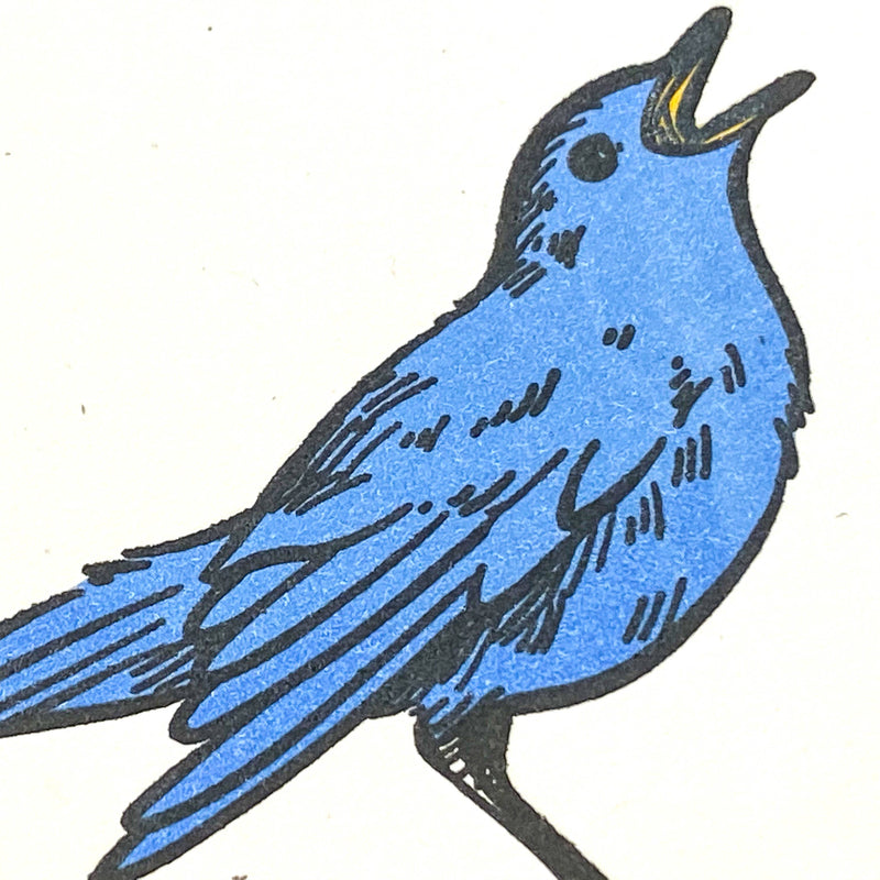 Blue Birdie Birthday Card