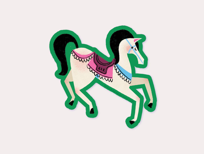 Carousel Horse Vinyl Sticker