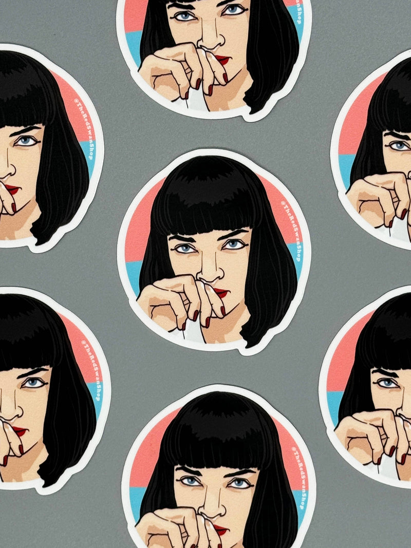 Mia Wallace Pulp Fiction Sticker