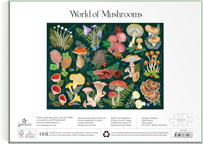 World of Mushrooms 1,000 Piece Puzzle