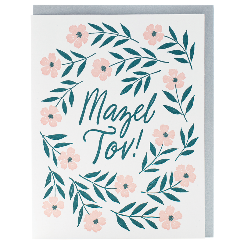 Mazel Tov Flowers Congratulations Card
