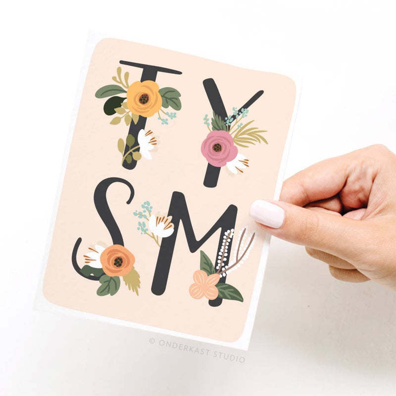 TYSM Floral Thank You Card