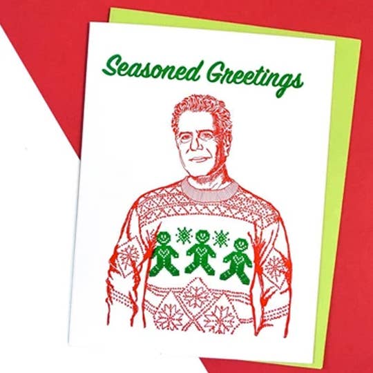Seasoned Greetings Anthony Bourdain Christmas Card